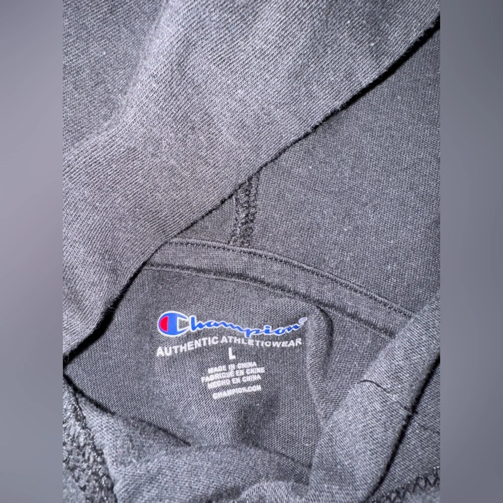 Boys Champion Long Sleeved Hoodie Shirt, Black, Sz Large